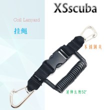 XS SCUBA 潜水线圈挂绳 不锈钢挂绳 潜水相机和电筒搭配